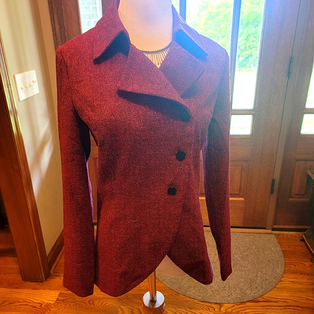 JUSTFAB asymmetrical jacket size small